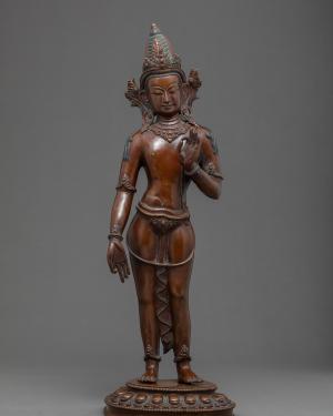 Avalokiteshvara (Chenrezig) Statue | Small Buddha Statue | Tibetan Buddhist Hand-carved Sculpture | Bodhisattva Artwork | Buddhist Decor